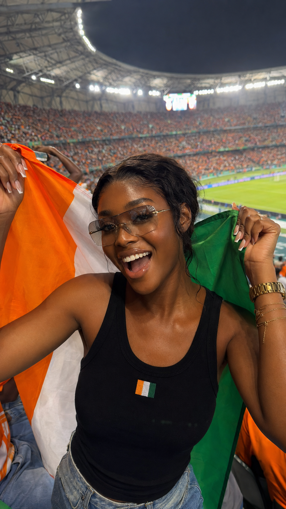 T-shirt brodé drapeaux Côte d'Ivoire – collection Origins