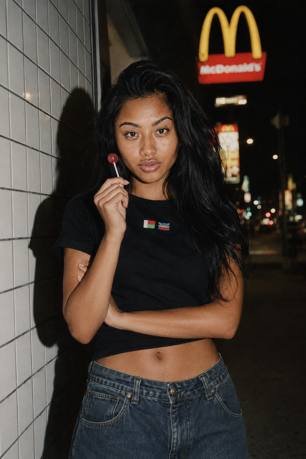 T-shirt brodé drapeaux Madagascar et La Réunion – collection Origins